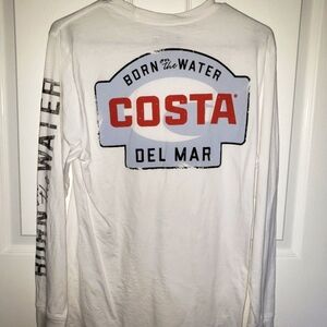 Costa - Mens Born on the Water, white long sleeve white tee